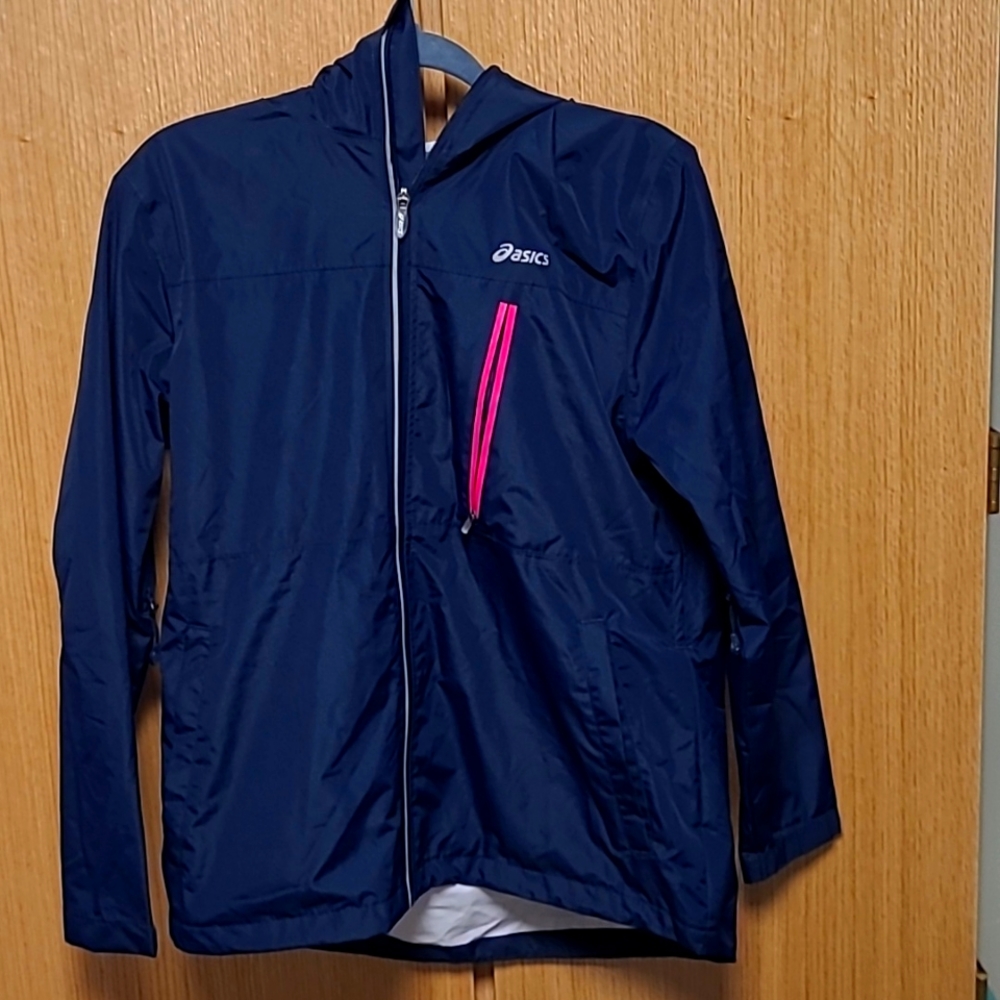 Like New ASICS Navy Blue Insulated Running Jacket